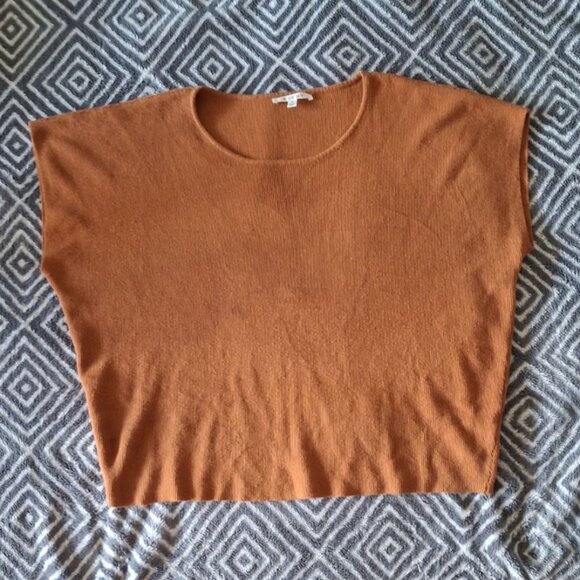 CYRUS Rayon Blend Tunic Top - Chic Orange-Brown Knit - Women's XL - Picture 1 of 5